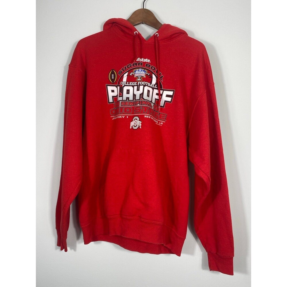 Ohio State Buckeyes 2015 Sugar Bowl Playoff Hoodie – Red, Size L